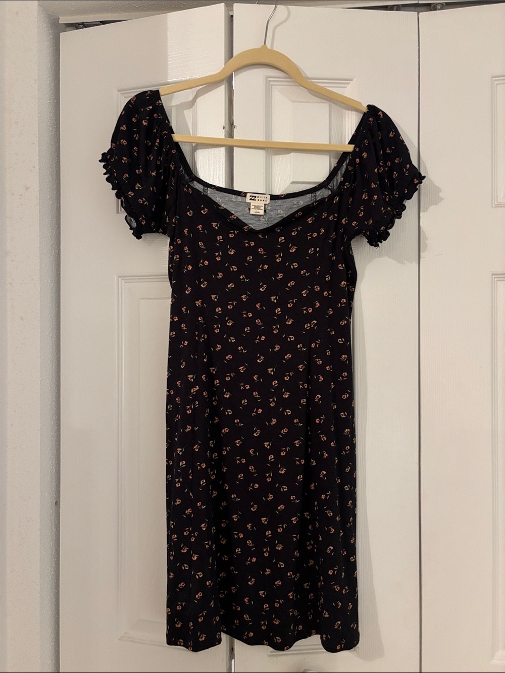 Billabong Black Floral A-Line Dress